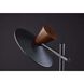 Elmore 16.5 inch 8 watt Black and Walnut Wood LED Desk Lamp Portable Light, with Smart Switch