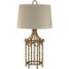 Bamboo Birdcage 32.25 inch 150 watt Gold Leaf Table Lamp Portable Light