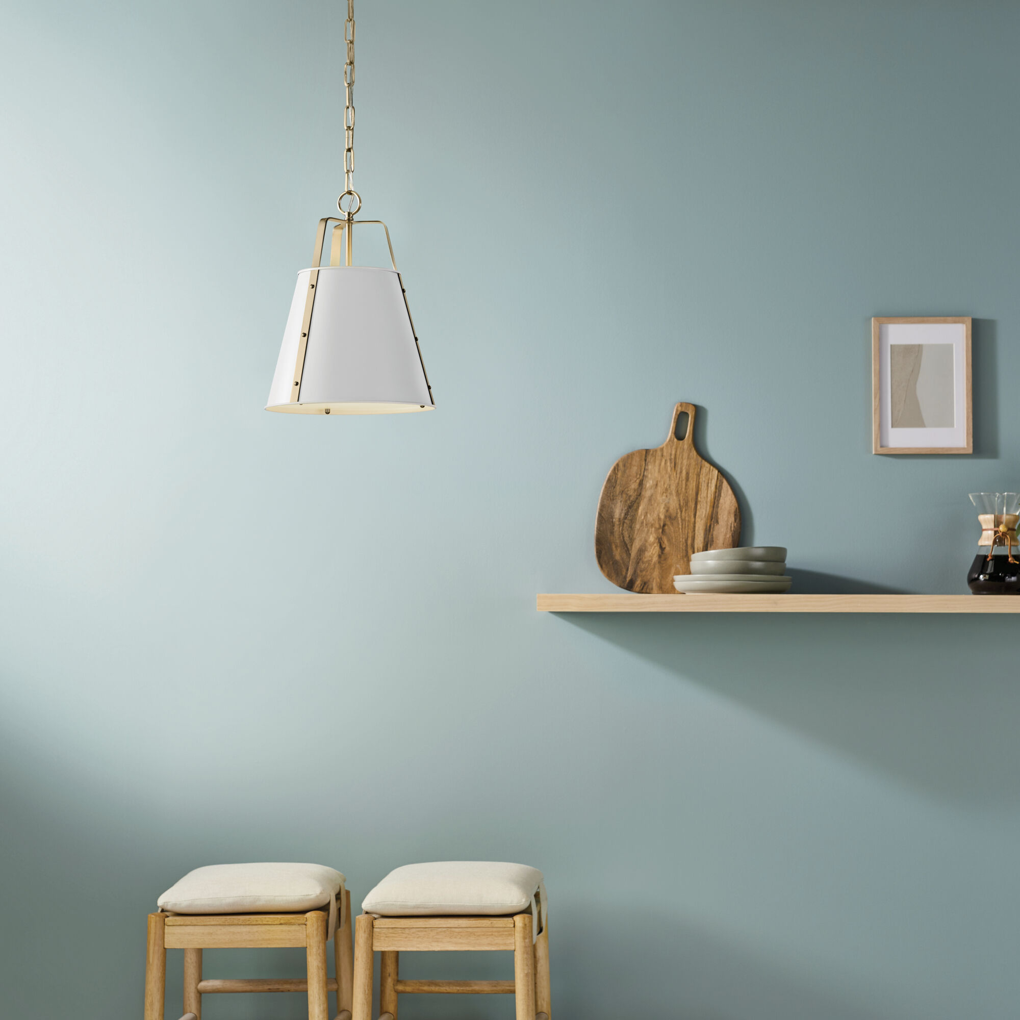 Etcher 1 Light White Pendant Ceiling Light