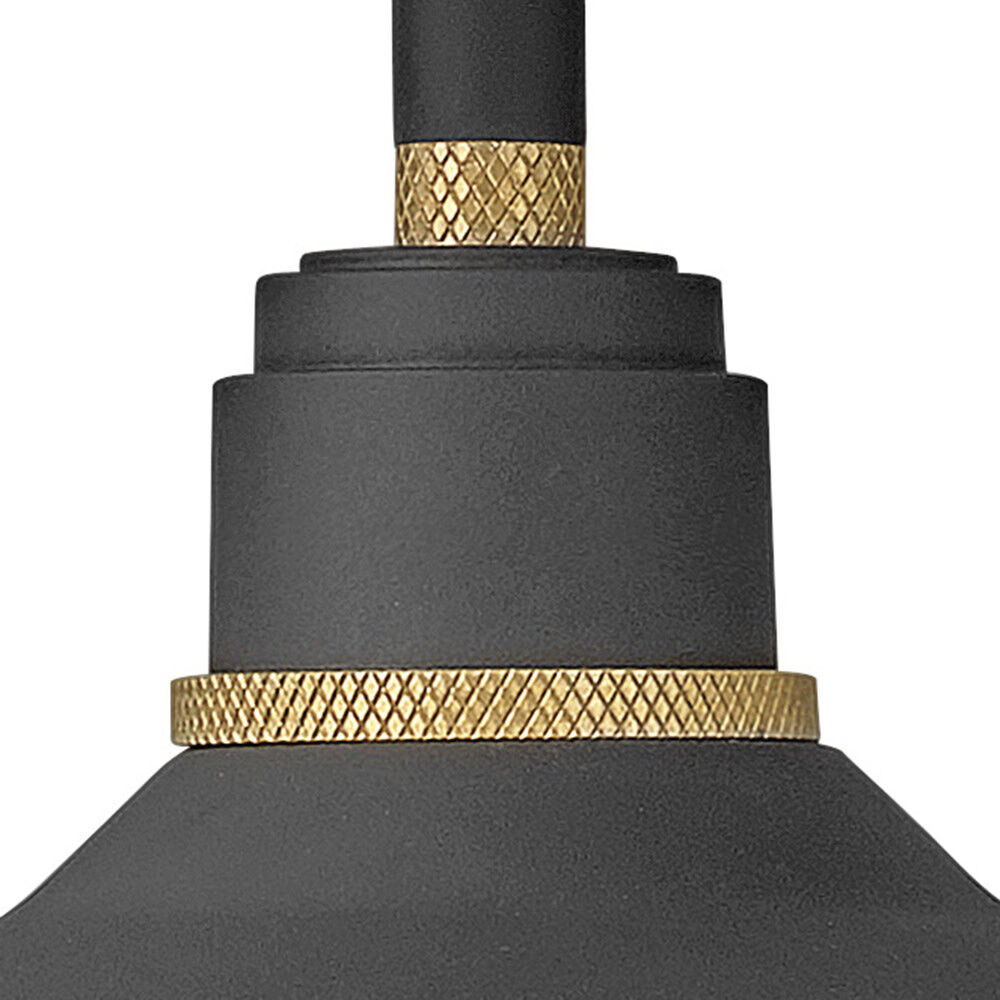 Foundry Classic Outdoor Barn Light in Textured Black, Straight Arm