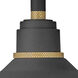 Foundry Classic Outdoor Barn Light in Textured Black, Straight Arm