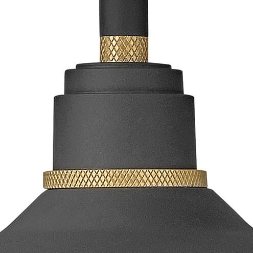Foundry Classic Outdoor Barn Light in Textured Black, Straight Arm