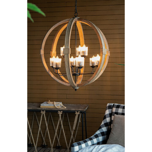 Anita 9 Light 32 inch Brown and Black Chandelier Ceiling Light