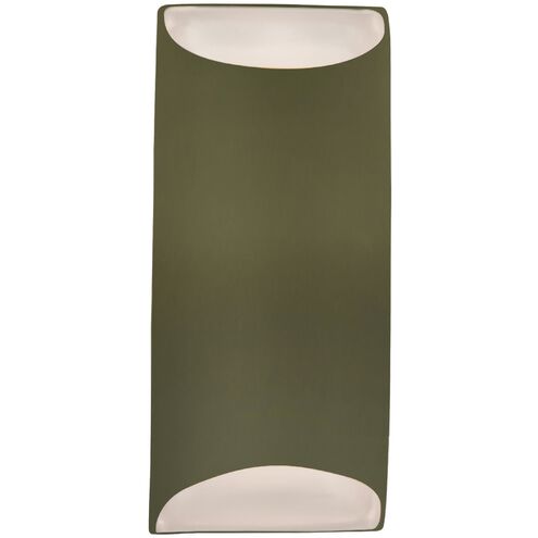 Ambiance 2 Light 7 inch Matte Green Wall Sconce Wall Light