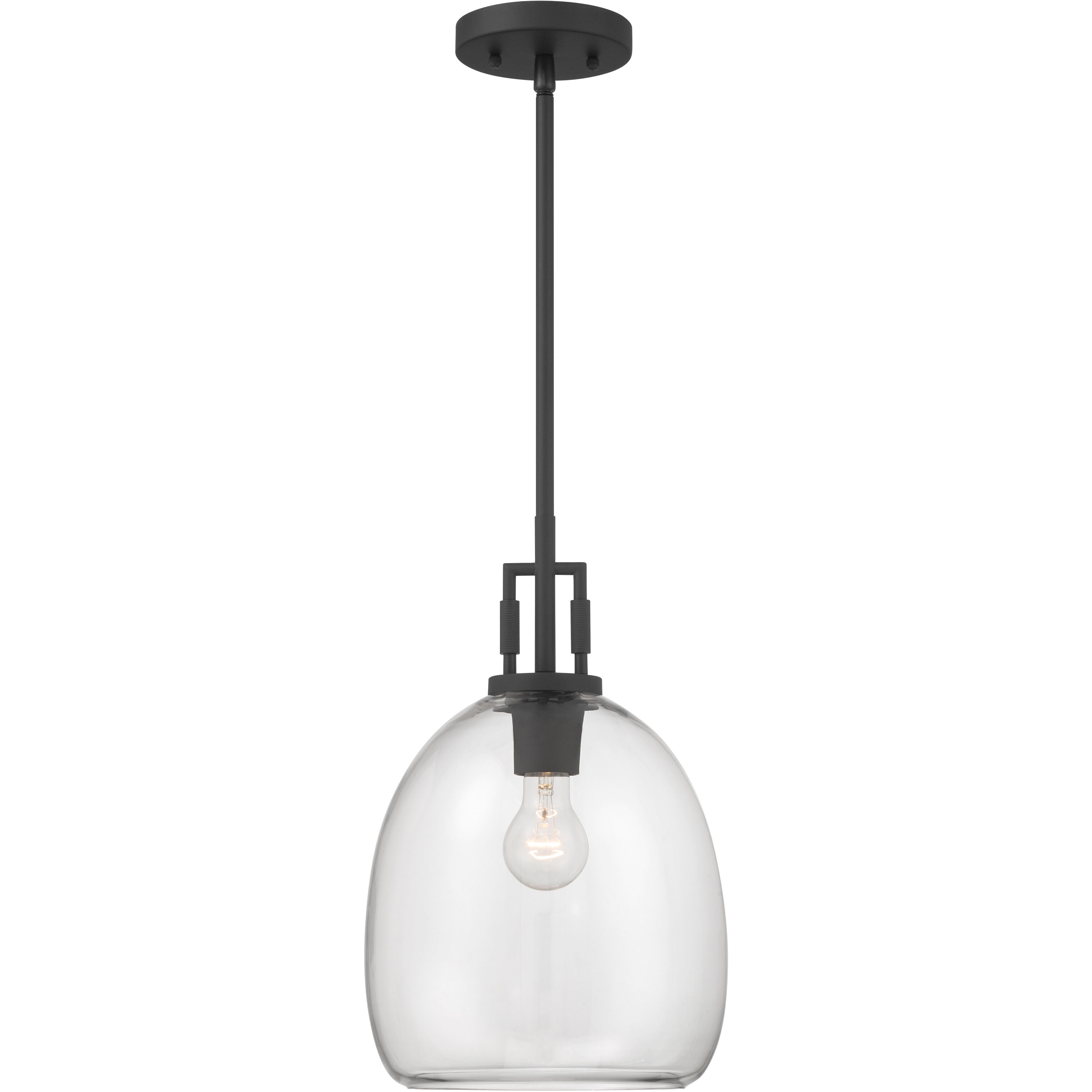 Orbis 1 Light 10 inch Dark Matte Black Mini Pendant Ceiling Light