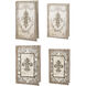Anita 7 X 3.2 inch White Book Box, Set of 4