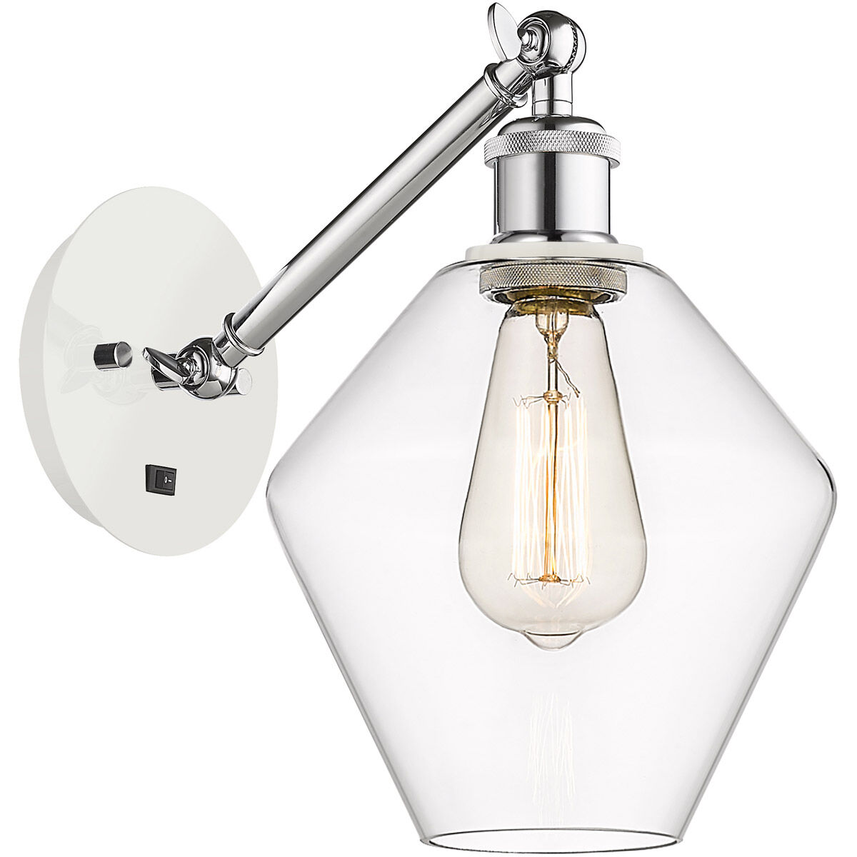 Ballston Cindyrella LED 8 inch White and Polished Chrome Sconce Wall Light