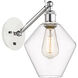 Ballston Cindyrella LED 8 inch White and Polished Chrome Sconce Wall Light