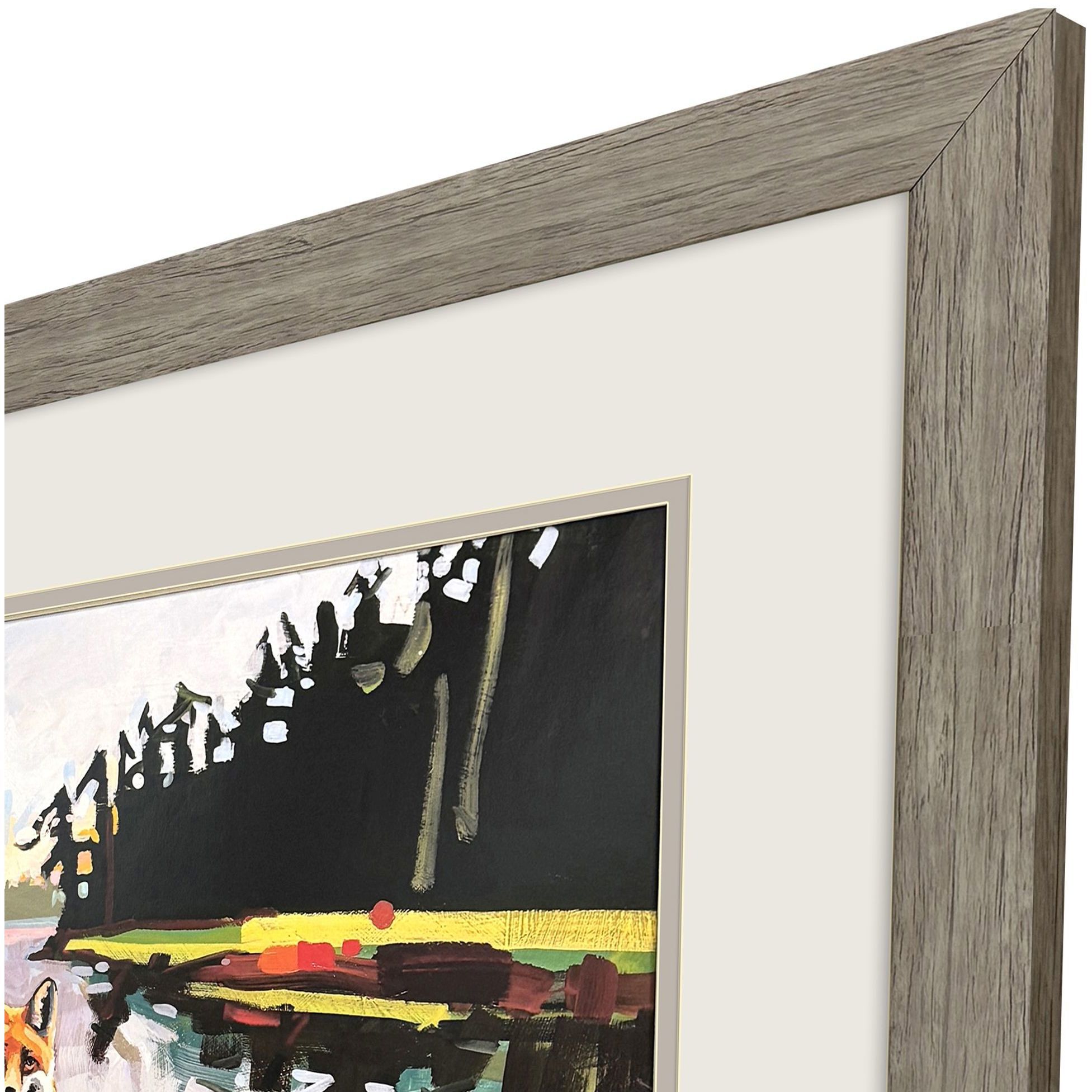 Flights of Fancy Shades of Red Blue and Green and Brown and Black Framed Art, Propac