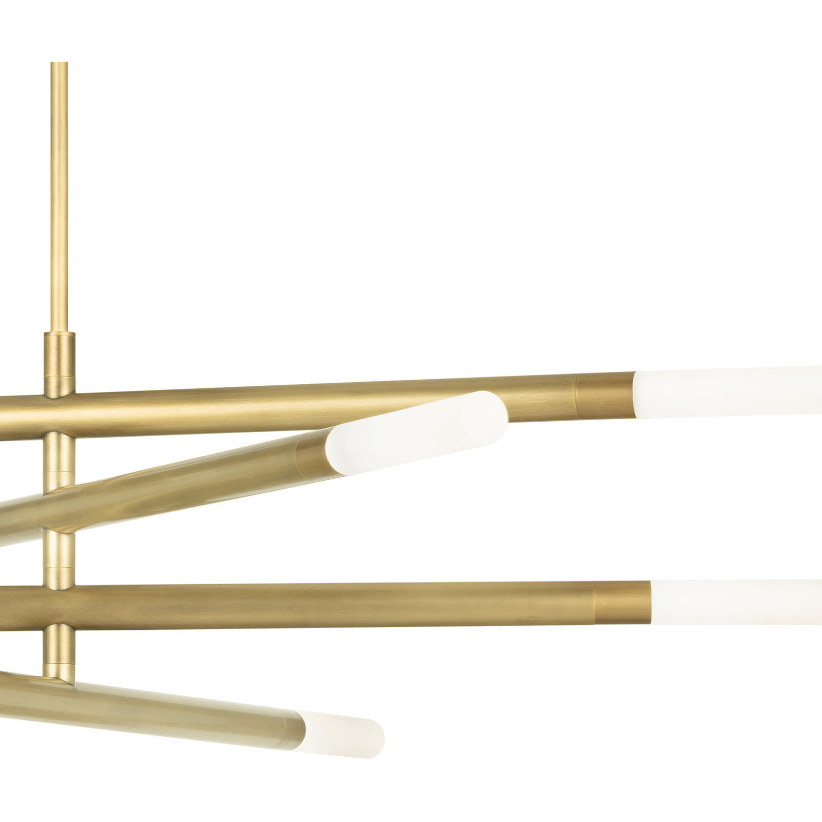 Wick 8 Light 55.75 inch Natural Brass Chandelier Ceiling Light