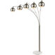 Peterborough 85.5 inch 40 watt Polished Nickel with White Floor Lamp Portable Light
