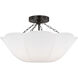 AH by Alexa Hampton Stassi 2 Light 18.5 inch Aged Iron Semi-Flush Mount Ceiling Light