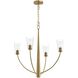 Jheni 4 Light 26 inch Brushed Gold Chandelier Ceiling Light