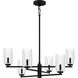 Cunningham 6 Light 26.75 inch Matte Black Chandelier Ceiling Light