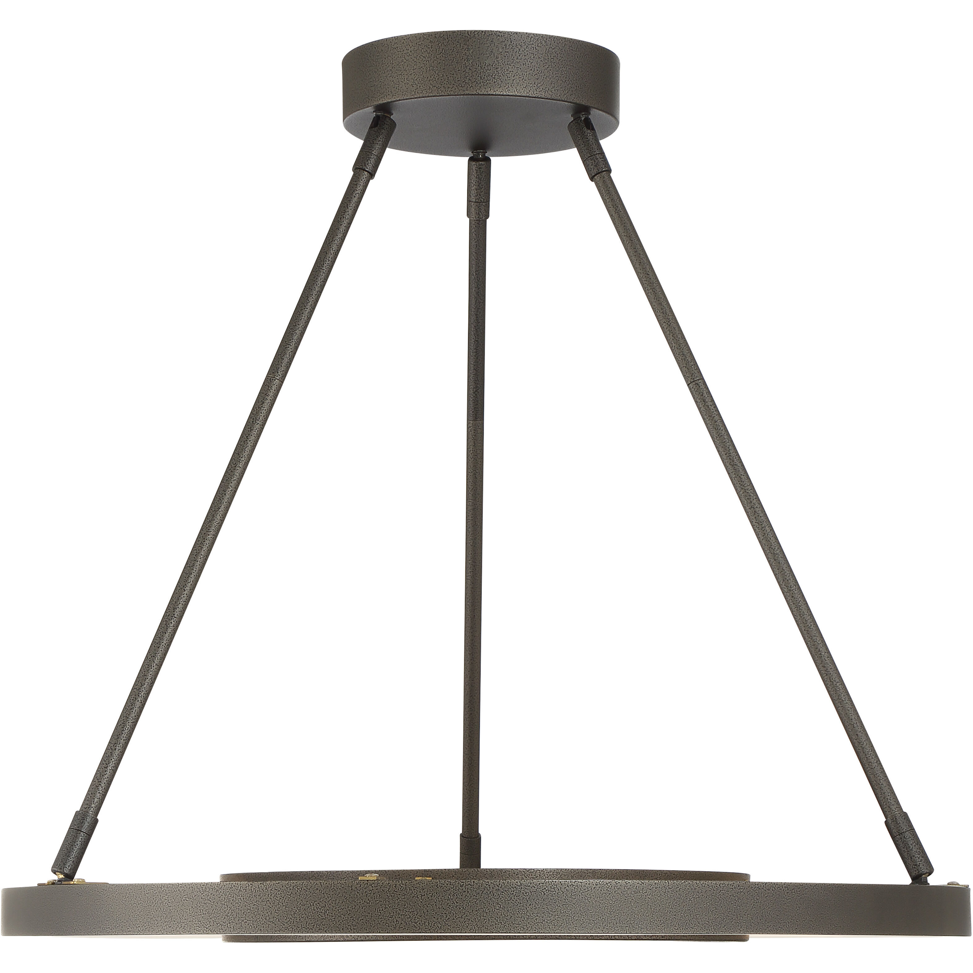 Tribeca LED 24 inch Smoked Iron And Soft Brass Pendant Ceiling Light