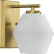 Copeland 1 Light 7 inch Brushed Gold Bath Light Wall Light