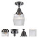Franklin Restoration Colton 1 Light 6 inch Matte Black Flush Mount Ceiling Light