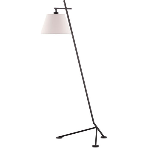 Kiowa 53 inch 60 watt Satin Black Floor Lamp Portable Light
