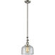 Franklin Restoration Bell LED 8 inch Brushed Satin Nickel Mini Pendant Ceiling Light in Seedy, Franklin Restoration
