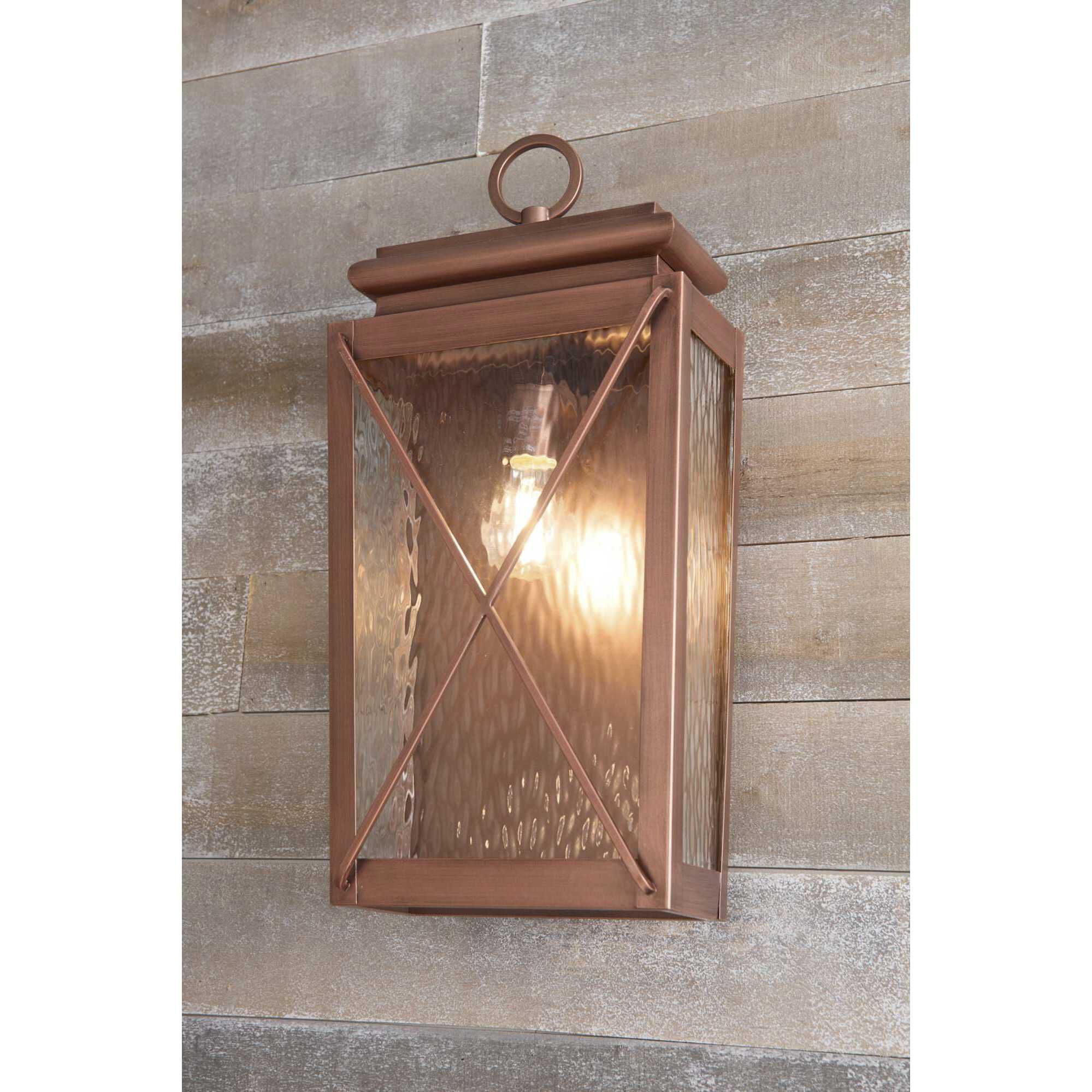 Wakeford 1 Light 22 inch Antique Copper Outdoor Wall Lantern