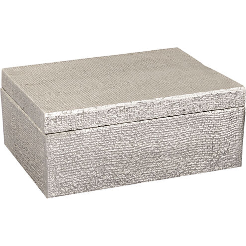 Square Linen 11 X 11 inch Antique Nickel Box