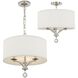 Mirage 3 Light 18 inch Polished Nickel Semi Flush Ceiling Light
