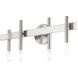 Denmark 4 Light 24 inch Brushed Nickel with Bronze Accents Vanity Sconce Wall Light