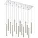 Forest LED 9.75 inch Chrome Chandelier Ceiling Light in Brushed Nickel Steel, 37, 14