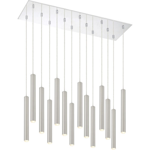 Forest LED 9.75 inch Chrome Chandelier Ceiling Light in Brushed Nickel Steel, 37, 14