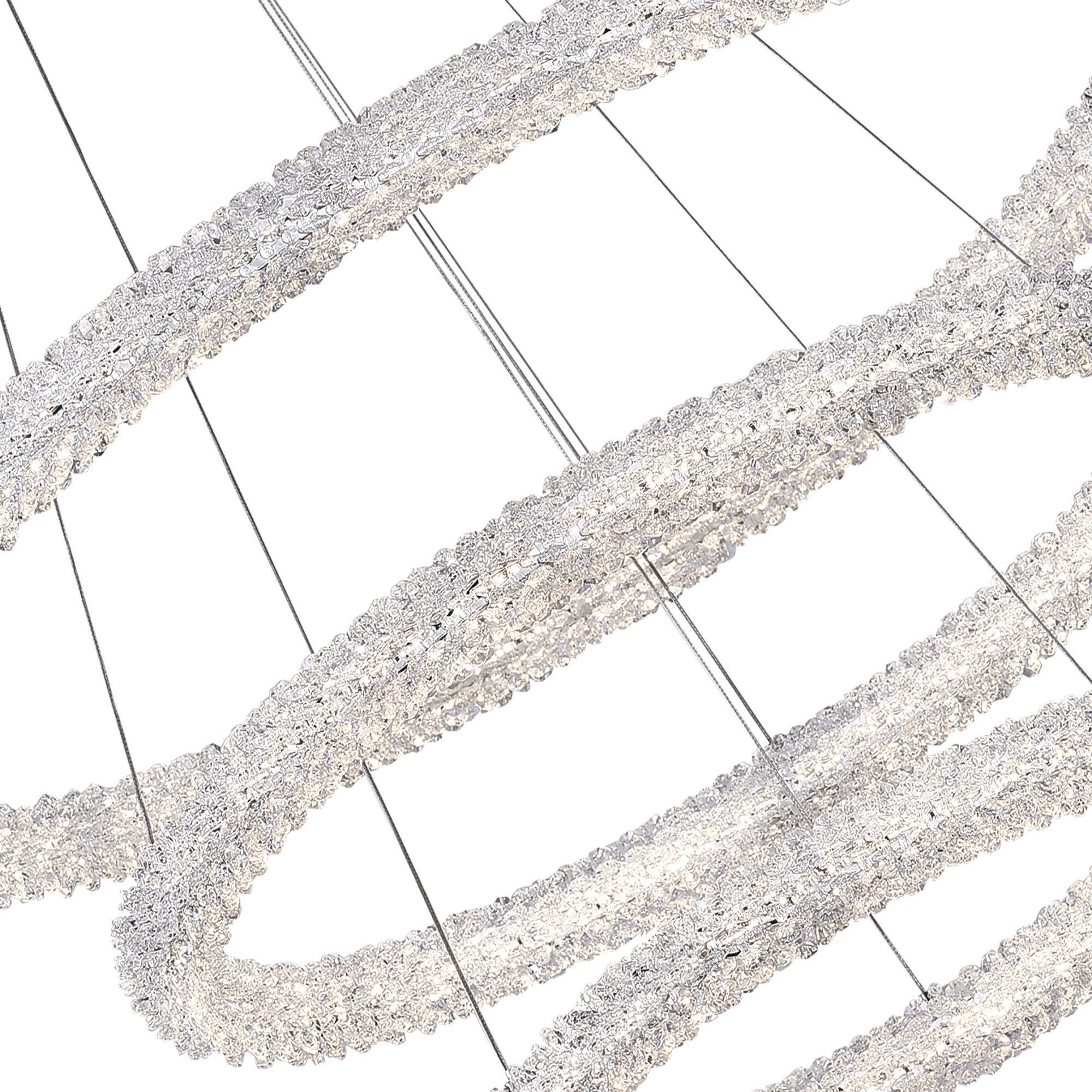 Arielle LED 32 inch Chrome Down Chandelier Ceiling Light