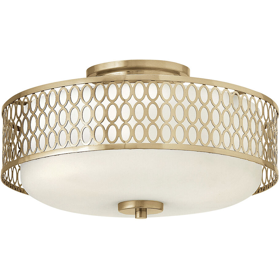 Fredrick Ramond FR35601BRG Jules LED 15 inch Brushed Gold Foyer Light Ceiling Light Semi Flush Mount