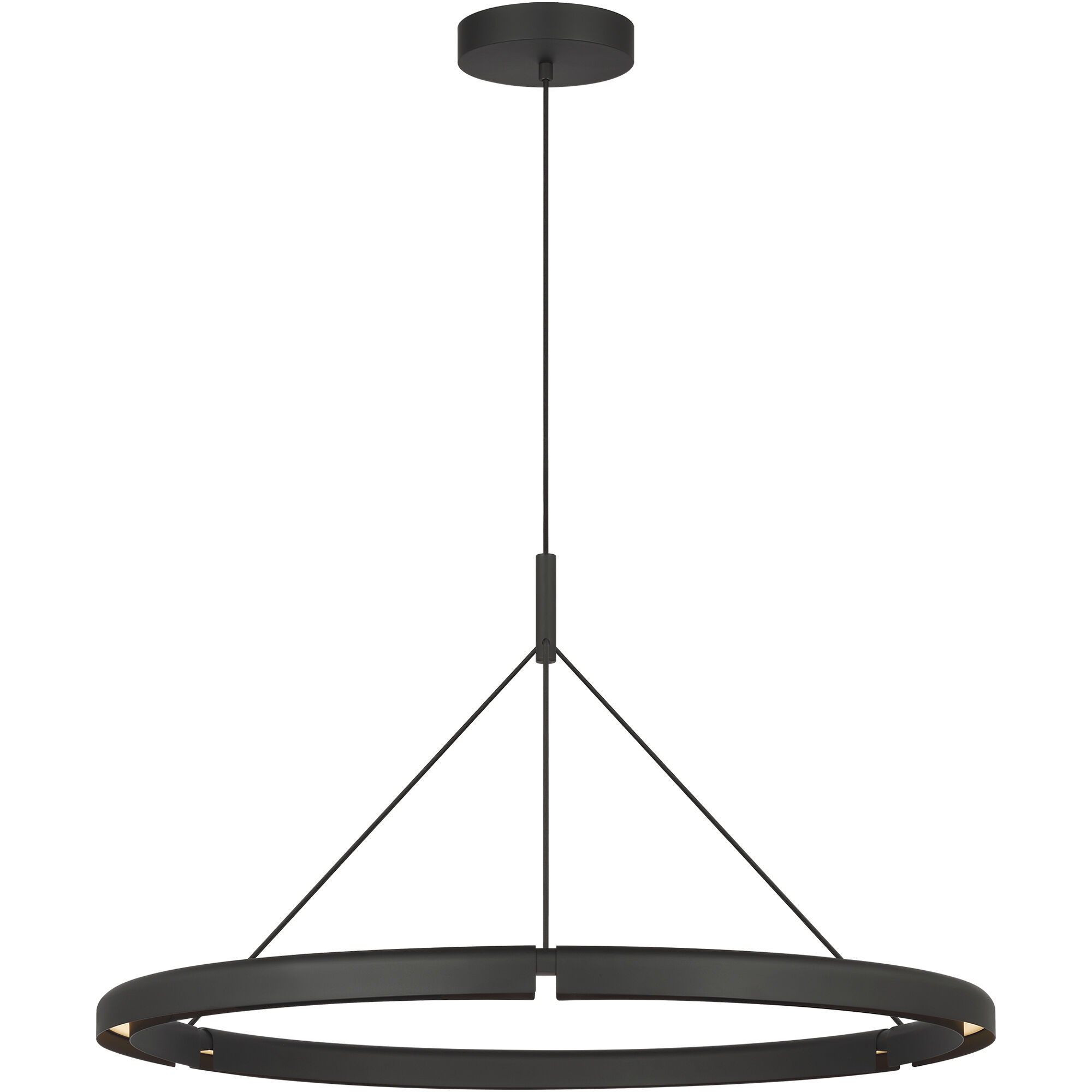 Peter Bristol Cloak LED 36.6 inch Nightshade Black Chandelier Ceiling Light