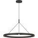 Peter Bristol Cloak LED 36.6 inch Nightshade Black Chandelier Ceiling Light