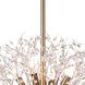 Chiffon 12 Light 27 inch Natural Brass Chandelier Ceiling Light, Large