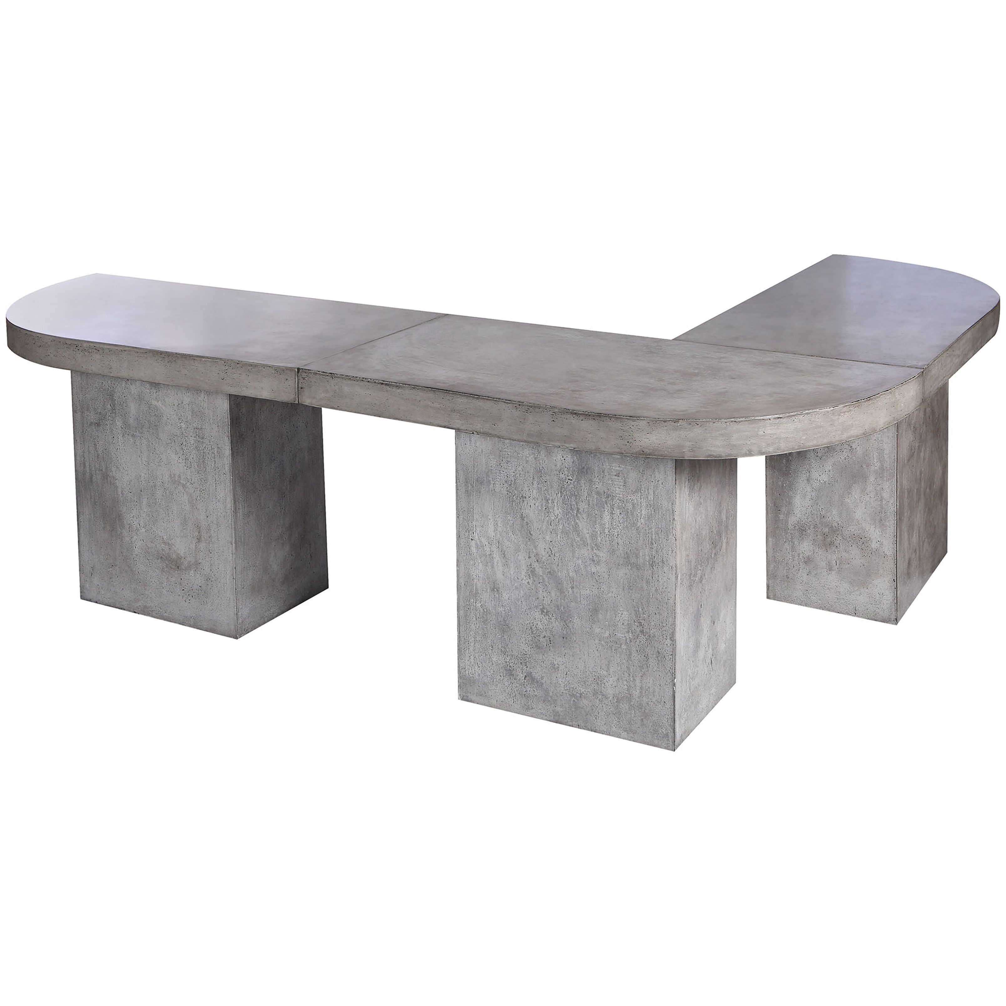 Millfield Polished Concrete Outdoor Bar in Left Side