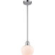 Ballston Fenton 1 Light 7 inch Polished Chrome Pendant Ceiling Light in Matte White Glass, Ballston