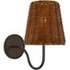 Amber Lewis Lyndsie LED 6 inch Aged Iron Sconce Wall Light, Small