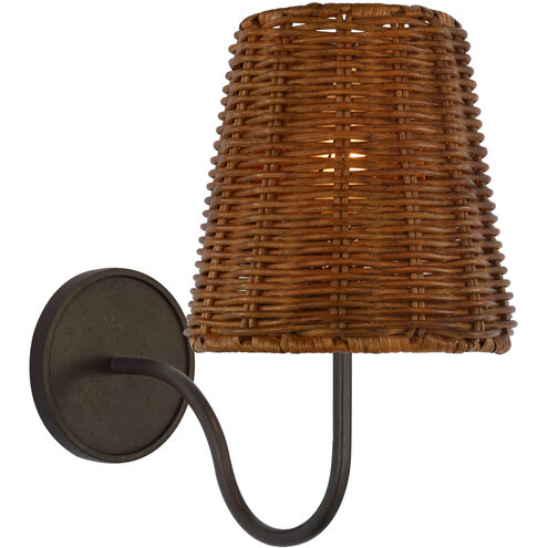 Amber Lewis Lyndsie LED 6 inch Aged Iron Sconce Wall Light, Small