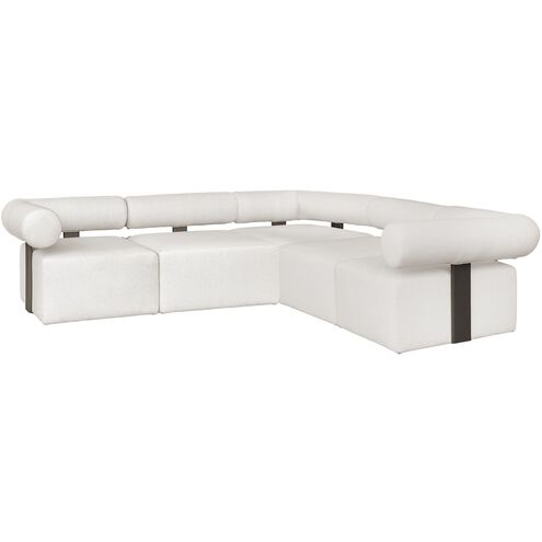 Bolster Back Java Black and Oyster White Outdoor Corner Sofa
