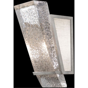 Crownstone 1 Light 7 inch Silver Sconce Wall Light in White Textured Linen