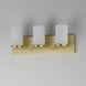 Lateral 3 Light 20 inch Satin Brass Bath Vanity Wall Light in Satin White
