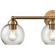 Astoria 3 Light 25 inch Satin Gold Vanity Light Wall Light