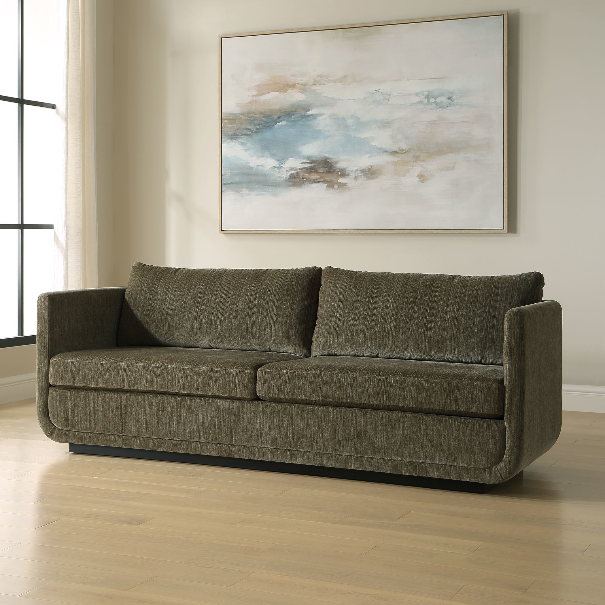 Abound Textured Herb Chenille Sofa