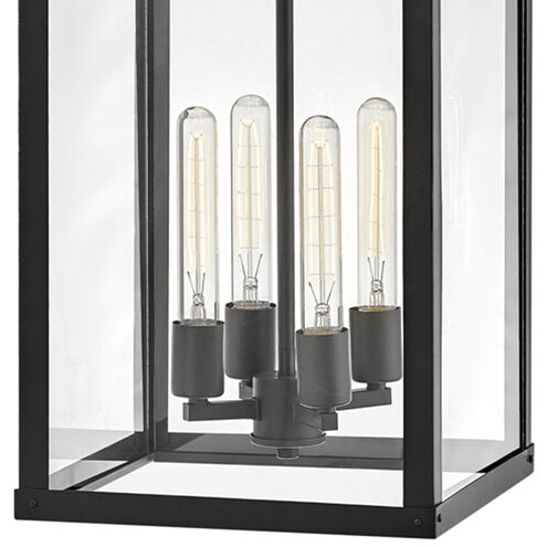 Estate Series Porter LED 35 inch Black with Burnished Bronze Outdoor Wall Mount Lantern