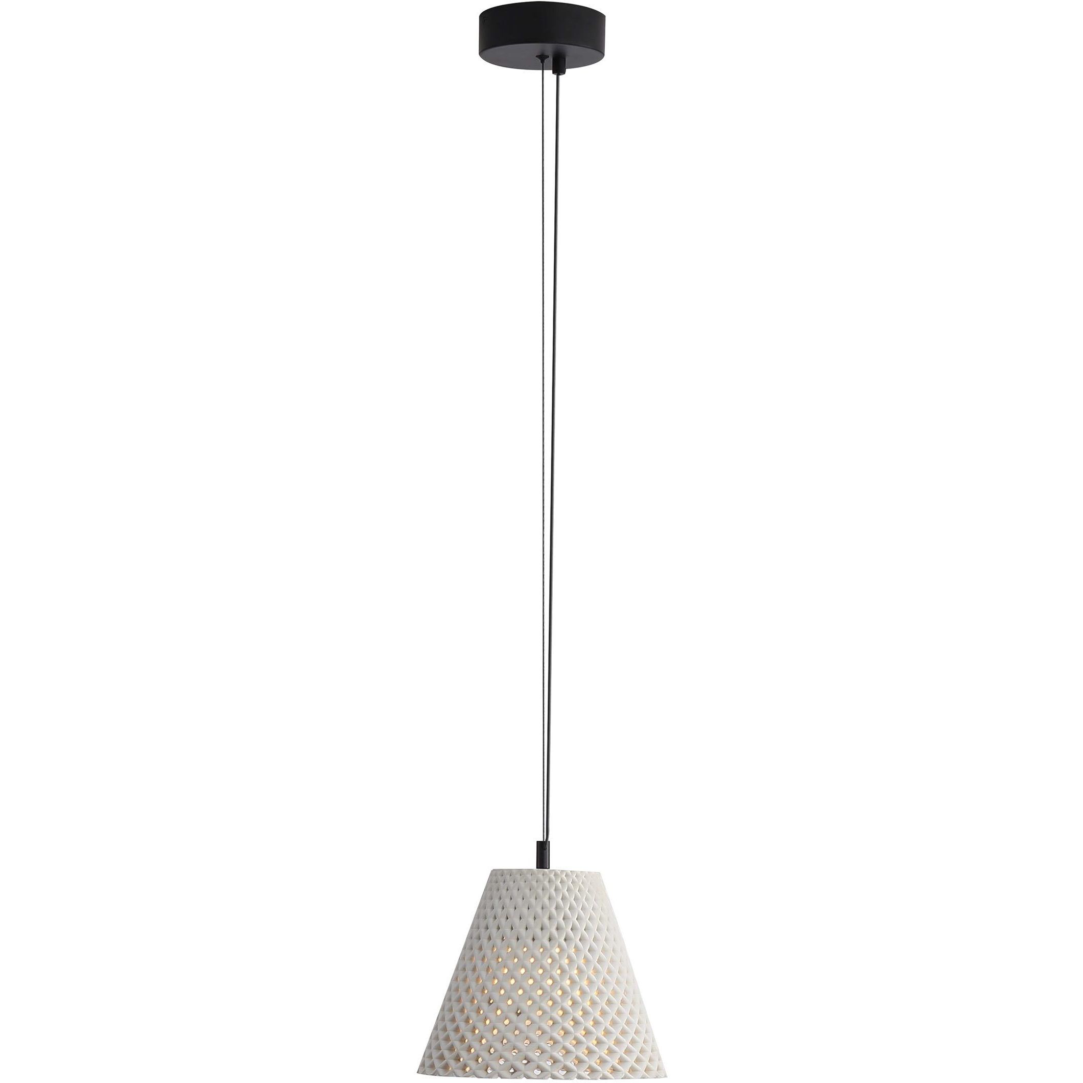 Clarus Pendant Ceiling Light in White Sandstone Cement