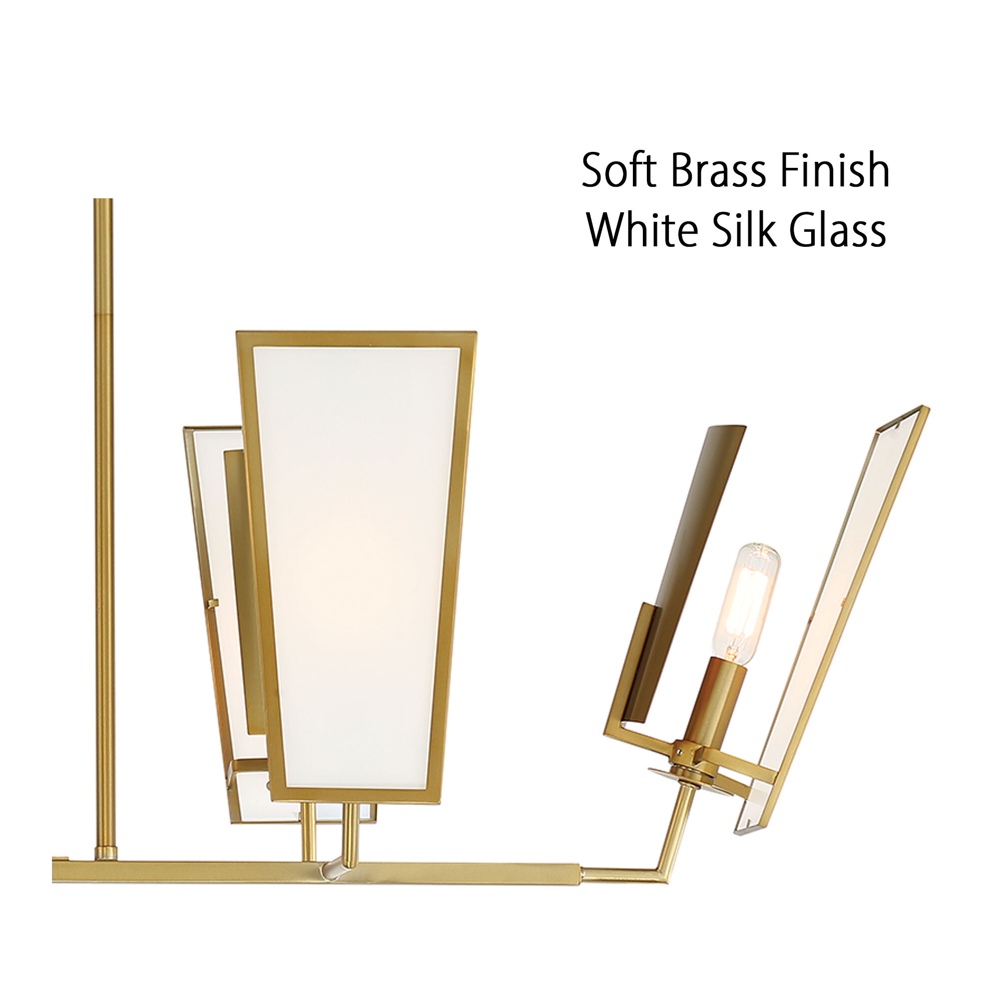 Ricochet 8 Light 44 inch Soft Brass Island Light Ceiling Light