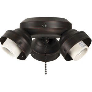 Universal LED Aged Bronze Brushed Fan Light Fitter, Shades Sold Separately