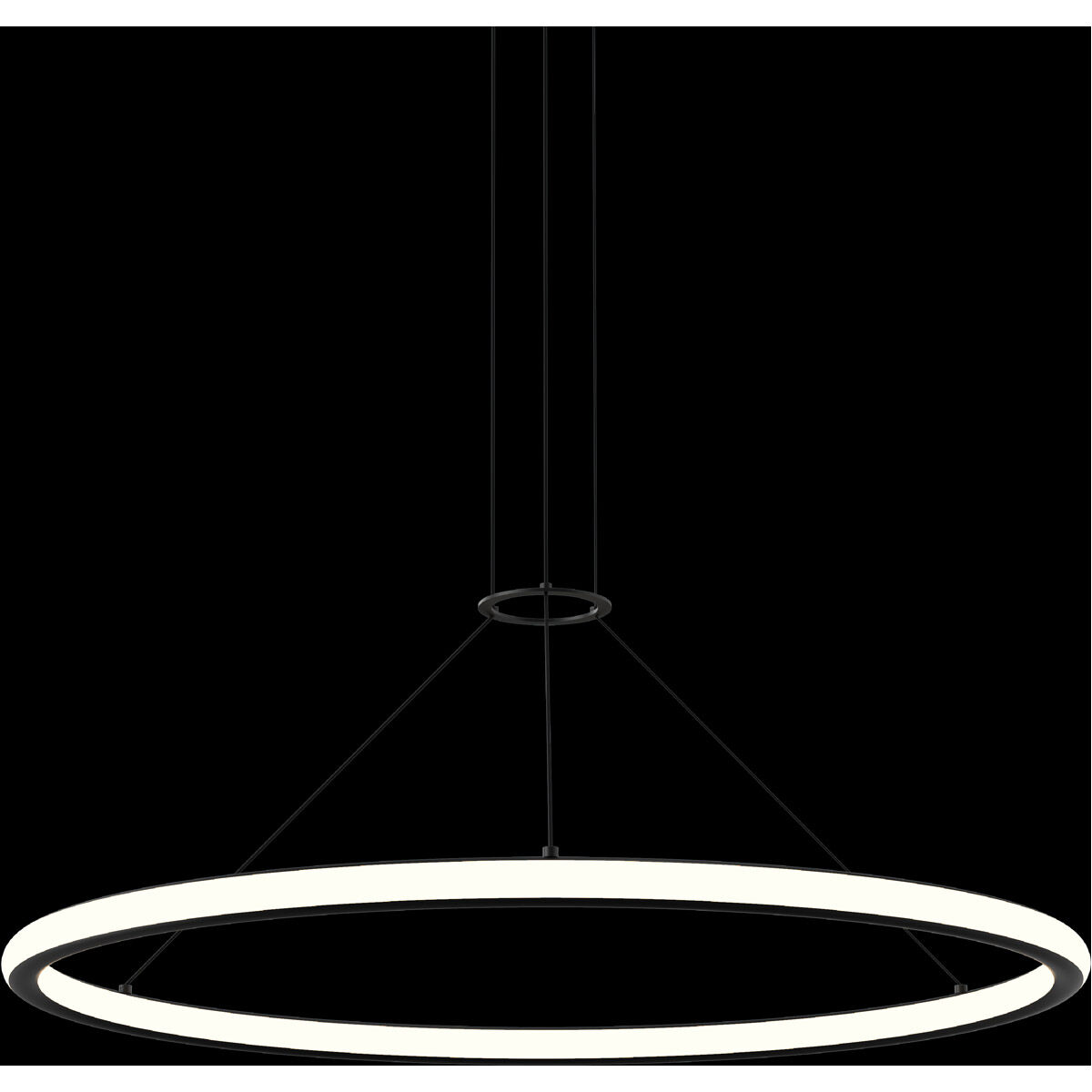 Luna LED 38 inch Satin Black Pendant Ceiling Light