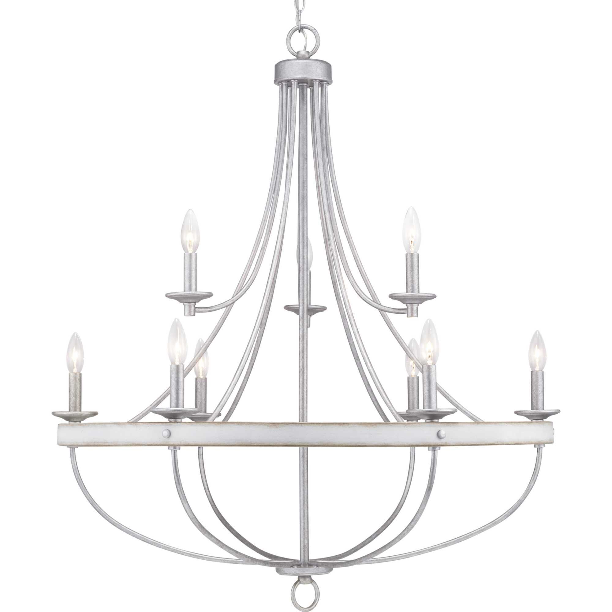 Camps Bay 9 Light 35 inch Galvanized Chandelier Ceiling Light
