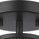 Bolivar 1 Light 4 inch Matte Black Flush Mount Ceiling Light in Matte White Glass